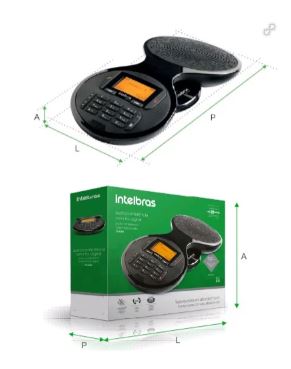 TELEFONE SEM FIO AUDIOCONFERENCIA TS 9160 PRETO - INTELBRAS