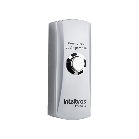 Botoeira BT 3000 IN Inox Sobrepor Intelbras Botão Acionador de Saída para Abertura de Portas