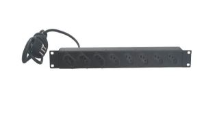 CALHA DE 08 TOMADAS 19'' PRETA 10A DIAGONAL - WJ