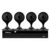 Kit 4 Câmeras de Segurança Wifi IA Full HD Mibo iM3 Intelbras Preta + 1 NVR Stand Alone 04 Canais 6MP NVD 1304 Intelbras