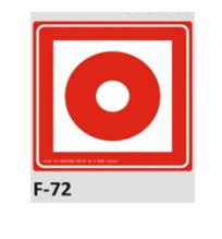 PLACA DE IDENTIFICAÇÃO - ACIONAMENTO ALARME DE INCÊNDIO F-72 19X19