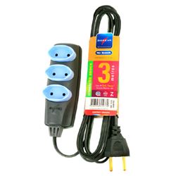 Extensão No Shock Pp 2x0,75mm² 5m Grafite