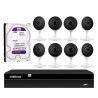 Kit 8 Câmeras com Inteligência Artificial Full HD iM3 Intelbras Branca + 1 NVD 1308 6MP 8 Canais + 1 HD Interno WD Purple 1TB Surveillance SATA III