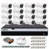 Kit 16 Câmeras de Segurança 4MP 2k Intelbras VHD 3430 B + DVR Intelbras 4K + Acessórios