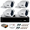 Kit 4 Câmeras 5MP + DVR Giga + App de Monitoramento, Câmeras 30m Infravermelho de Visão Noturna Giga Security GS0047 Completo com Acessórios