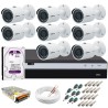 Kit 8 Câmeras de Segurança 4MP 2k Intelbras VHD 3430 B + DVR Intelbras 4K + HD WD Purple + Acessórios