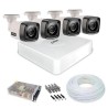 Kit Câmeras de Segurança de Alta Definição c/ DVR 4 Canais Citrox + 4 Câmeras HD Infravermelho e Acessórios