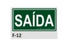 PLACA DE IDENTIFICAÇÃO - SAÍDA F-12 12X23CM