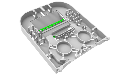 BANDEJA DE CONECTORES PARA CAIXA TERMINAL ÓPTICA FK-CTO-16-MC