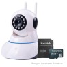 Câmera IP Sem Fio Wifi HD 720p Robo Wireless, Com áudio, Grava em Cartão SD, com 2 Antenas e Visão Noturna + Cartão SD para Armazenamento 32GB
