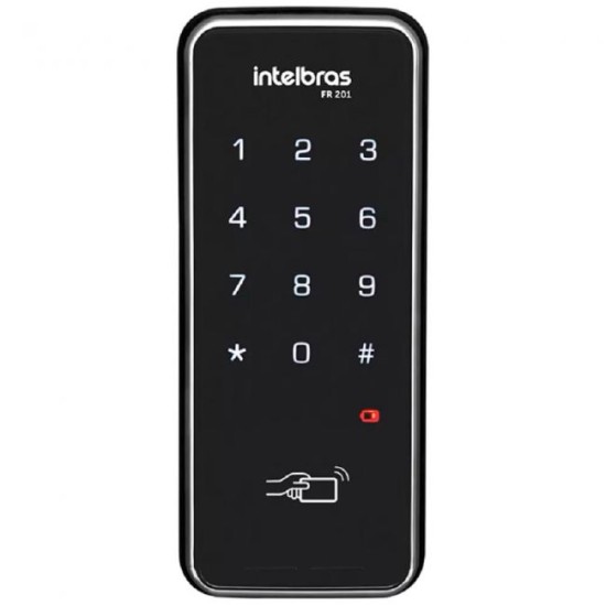 Fechadura Digital Intelbras FR 201 C/ Chaveiro e Senha Teclado Touch