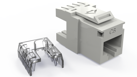 CONECTOR FÊMEA GIGALAN CAT.6 90°/180°