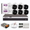 Kit 6 Câmeras de Segurança Full HD Intelbras VHD 1220 B G6 + DVR Intelbras 08 Canais Full HD MHDX 3108 + HD WD Purple 1TB + Acessórios