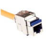 Conector Fêmea Rj45 Cat 6a Blindado Keystone Branco Snap Tl