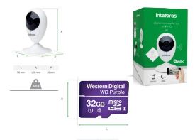 CAMERA MIBO INFRA IC3 IR 5M LENTE 2.8MM WIFI HD C/ MICROSD 32GB -