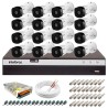 Kit Intelbras 16 Câmeras Full HD 1080p VHL 1220 B + DVR 3116 Intelbras + Acessórios