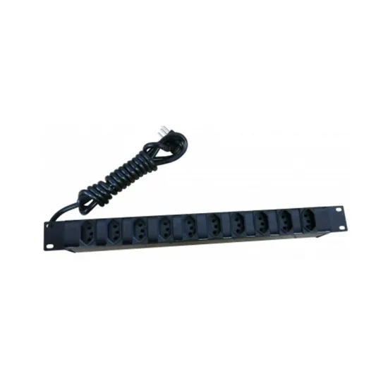 CALHA REGUA 10 TOMADAS 20A PRETO - PADRÃO NOVO - CALHA0014 SP