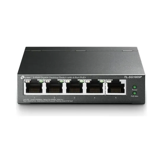SWITCH 5 PORTAS 10/100/1000 POE+ TL-SG1005P SP