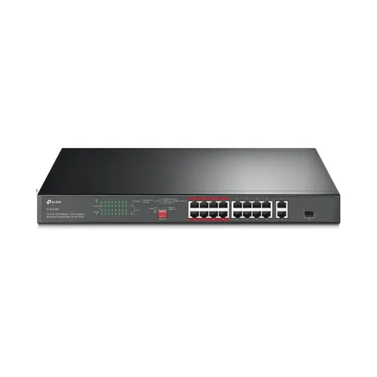 SWITCH 16 PORTAS 10/100 POE+ 2 GIGABIT E 1 SFP TL-SL1218P SP