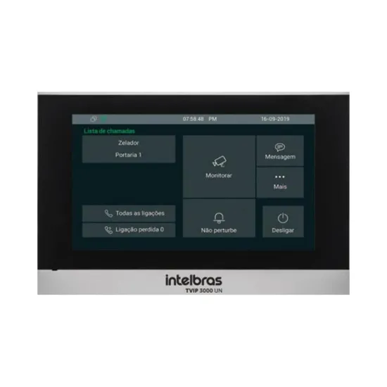 TERMINAL DE VÍDEO IP UNIVERSAL TVIP 3000 UN PRETO SP