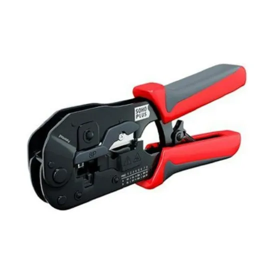 ALICATE DE CRIMPAGEM RJ-45 DE PASSAGEM SOHOPLUS VERMELHO SP