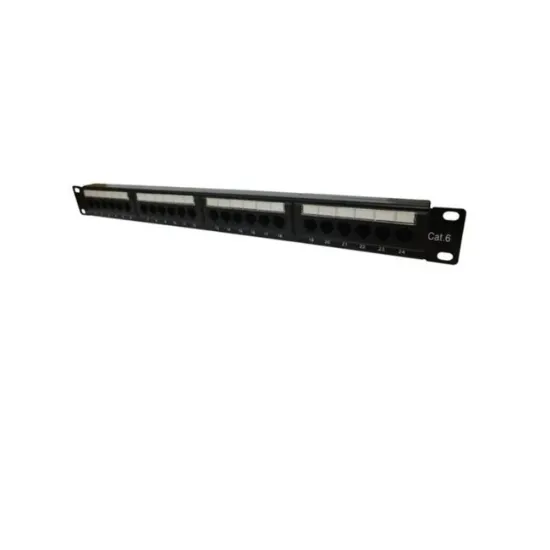 PATCH PANEL 24 PORTAS CAT.6 UTP - C/ GUIA TRASEIRO SP