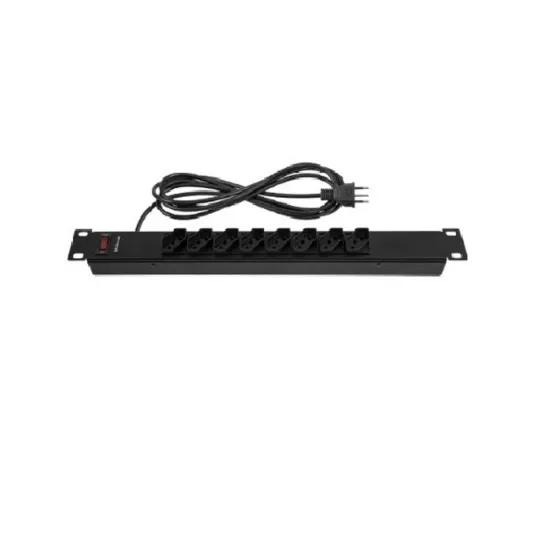 CALHA REGUA 8 TOMADAS P/ RACK - EPR 208 - STS - 1 METRO SP