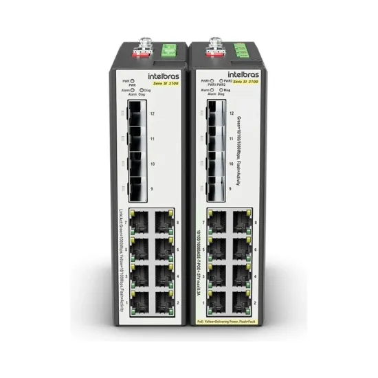 SWITCH 8 PORTAS 10/100/1000 4 SFP SI 3100-8GP-4S DC S/FONTE SP