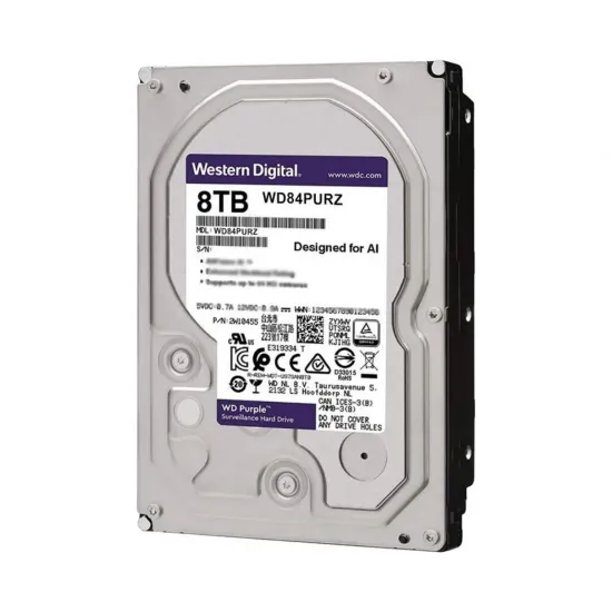 HD WD PURPLE 8TB SATA 6 GB/S 5400RPM 128MB WD84PURZ SP