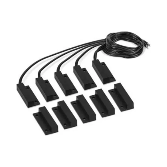 SENSOR MAGNÉTICO C/ FIO XAS SOBREPOR BLACK - 5 PECAS SP