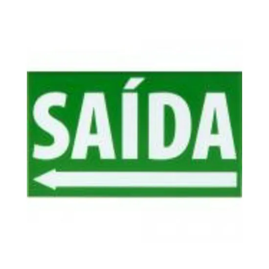 PLACA DE SINALIZACAO NEW SLIM BR-VD saída SETA ESQ SP