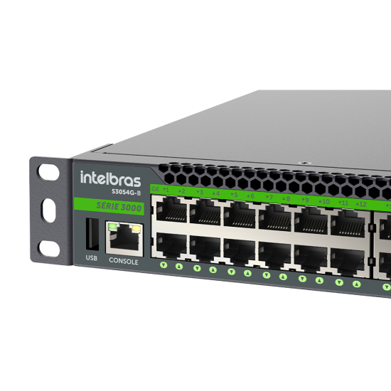 Switch Gerenciável L3 de 48 portas gigabit e 6 SFP+ S3054G-B INTELBRAS SP