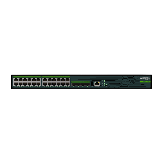 Switch Gerenciável L3 de 24 portas gigabit e 4 SFP+ S3028G-B INTELBRAS SP