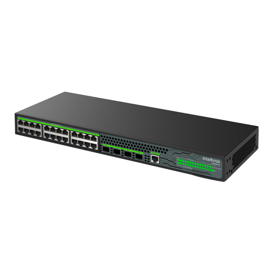 Switch Gerenciável L3 24 portas Gigabit e 4 portas SFP+ S3328G-B INTELBRAS SP