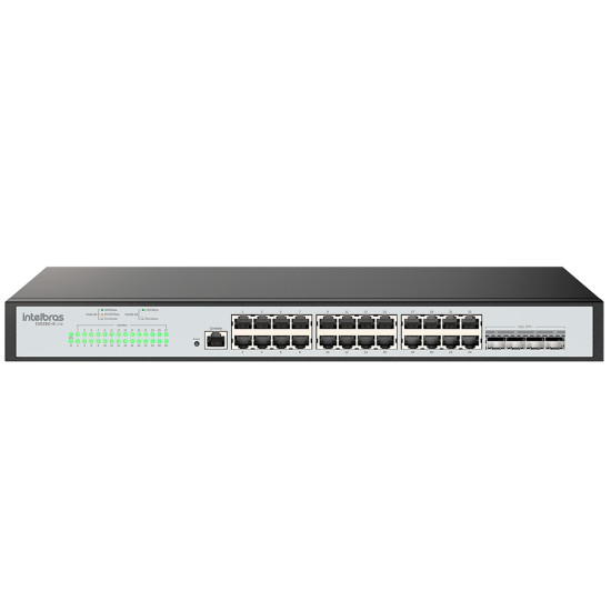 Switch Gerenciável L3 com 24 portas Gigabit e 4 SFP+ S3028G-B Lite INTELBRAS SP