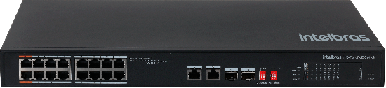 Switch 16 portas Fast Ethernet PoE+ SF 1822 Hi-PoE INTELBRAS SP
