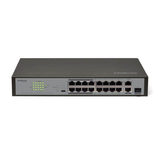 Switch 16 portas Fast Ethernet PoE + SF 1821 PoE INTELBRAS SP