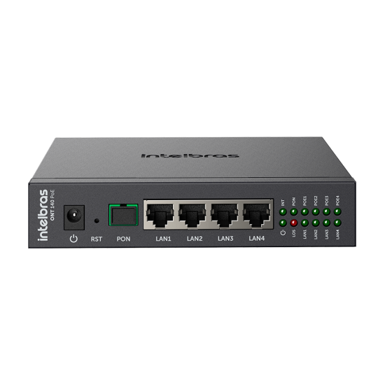 Modem Óptico PON LAN 4P ONT 140 PoE INTELBRAS SP