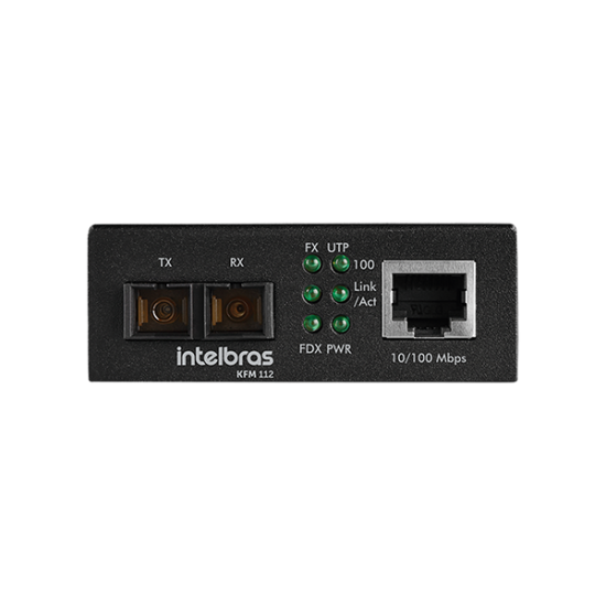Conversor de mídia Fast Ethernet multimodo KFM 112 INTELBRAS SP