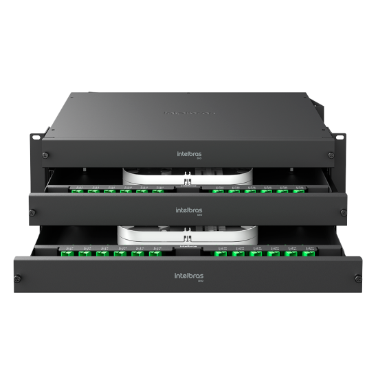 Distribuidor Interno Óptico com bandeja deslizante DIO 72FO D INTELBRAS SP