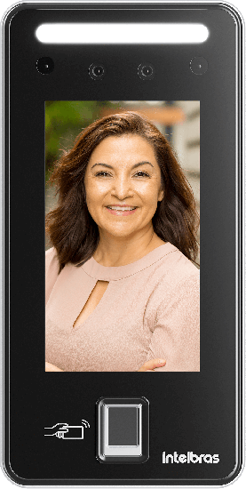 Controlador de acesso facial com biometria digital SS 3540 MF FACE BIO EX INTELBRAS SP