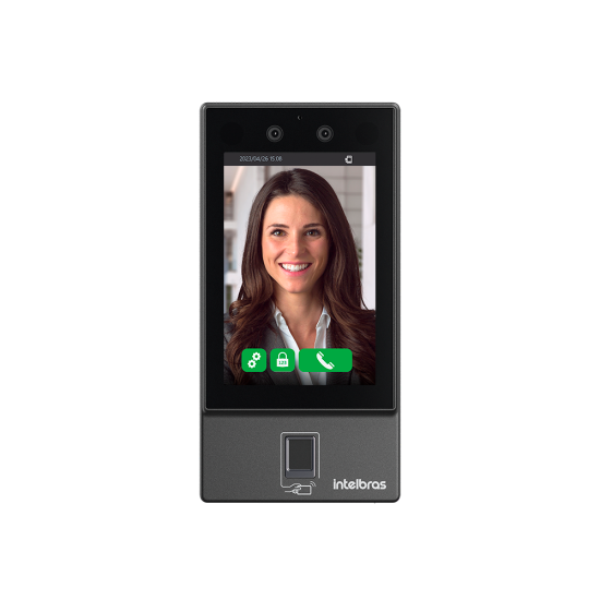 Controlador de acesso facial com biometria digital SS 3542 MF W INTELBRAS SP