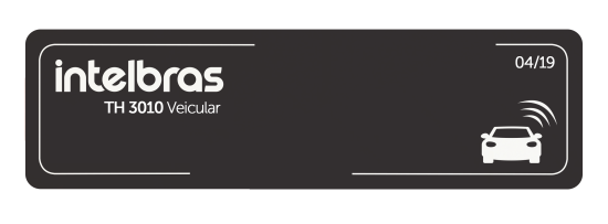 Etiqueta de acionamento RFID 900 MHz TH 3010 veicular INTELBRAS SP