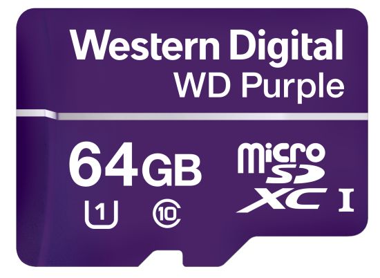 Cartão de memória micro-SD 64 GB WD Purple™ Micro-SD 64 GB INTELBRAS SP