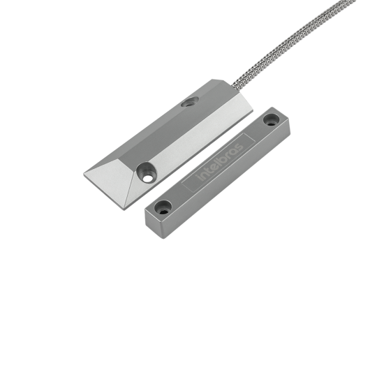 Sensor magnético de abertura com fio XAS Porta de Aço SP com Suporte INTELBRAS SP