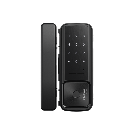 Fechadura inteligente de sobrepor para porta de vidro MFR 4000 INTELBRAS SP