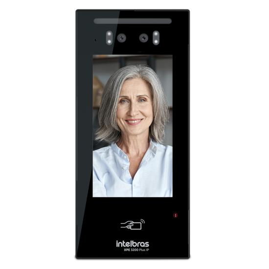 Videoporteiro com reconhecimento facial e QR Code XPE 3200 PLUS IP INTELBRAS SP