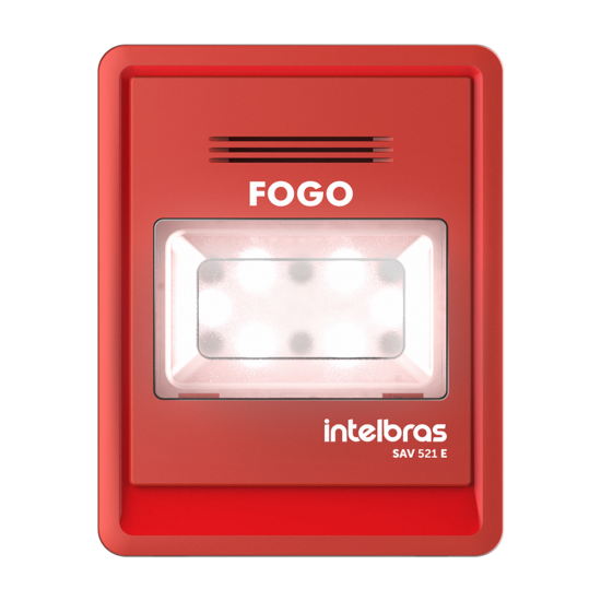 Sinalizador audiovisual endereçável SAV 521E INTELBRAS - 1 SP