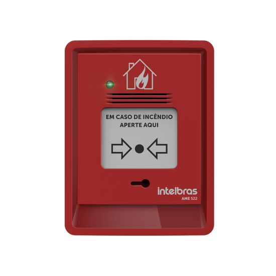 Acionador manual endereçável com sirene AME 522 INTELBRAS - 1 SP