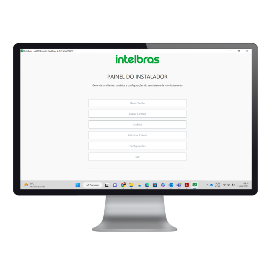 Software de centrais de alarme monitoradas por IP AMT Remoto Desktop INTELBRAS SP